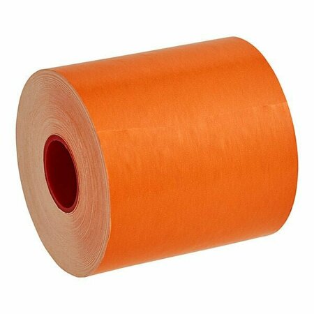 MAXSTICK PlusD 3 1/8'' x 170' Orange Diamond Adhesive Thermal Linerless Sticky Label Paper Roll, 12PK 105318170PDO